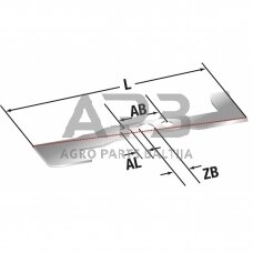 Peilis Countax 306 mm pjaunamosios plotis 36 (91 cm), 38 (96 cm) S 1300, S 1300 H, S 1600, S 1600 H, T 1300, T 1300 H, T 1600, T 1600 H