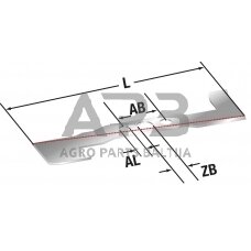 Mulčiuojantis peilis Alpina 480 mm AL6 48 SBE, AL6 48 SBQ, AL6 48 SH, AL7 48 SB 2013, AL7 48 SB 2014