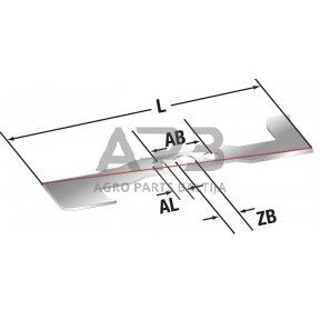 Peilis Iseki 460 mm dešininis pjaunamosios plotis 36 (92 cm) CM 7113 H, CM 7124 H, JU 130, JU 130 H, JU 135, JU 135 H, JU 2135, JU 2135 H