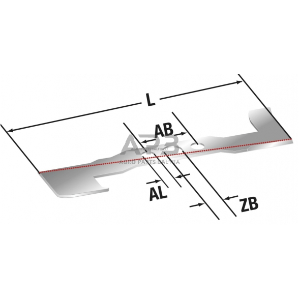 Peilis kiniškoms vejapjovėms 454 mm 1