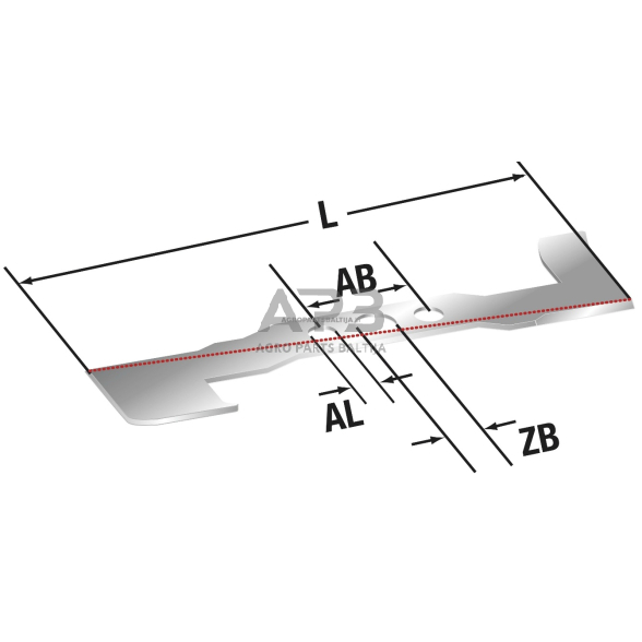 Peilis AL-KO 416 mm  Aero-Keil, 42 EH, 42 BH, 420L, Sunline 420, Sunline 420br, Sunline 430br 1