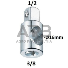 Adapteris 3 krypčių 3/8" - 1/2"