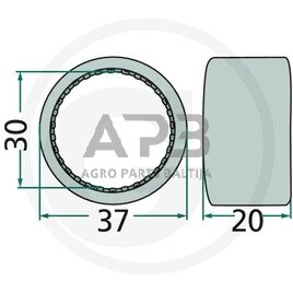 Adatinis guolis FAG HK-3020-2RS 1