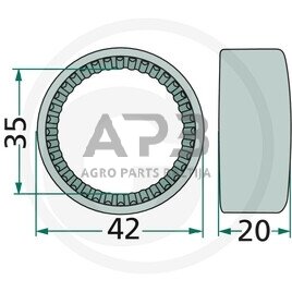 Adatinis guolis FAG HK-3520 1