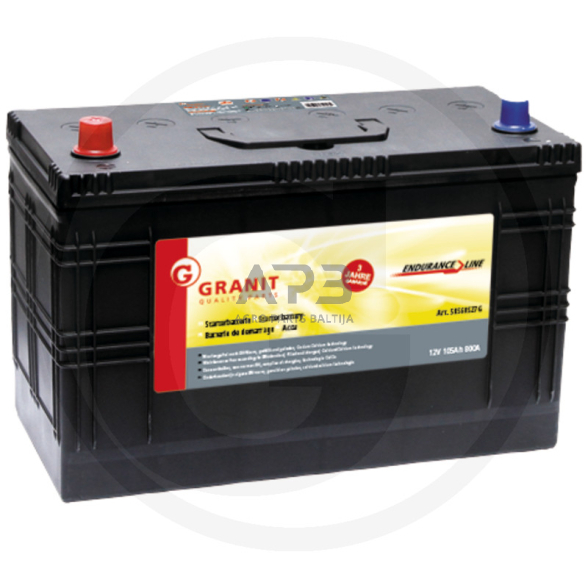 Akumuliatorius traktoriui Granit Endurance Line 12 V / 100 Ah 346 x 176 x 233 mm 172187-16150, 17218716150