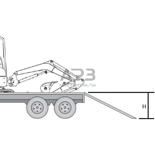 Aliuminė užvažiavimo rampa išlenkta 2 metrų 1000 kg RC21000 4