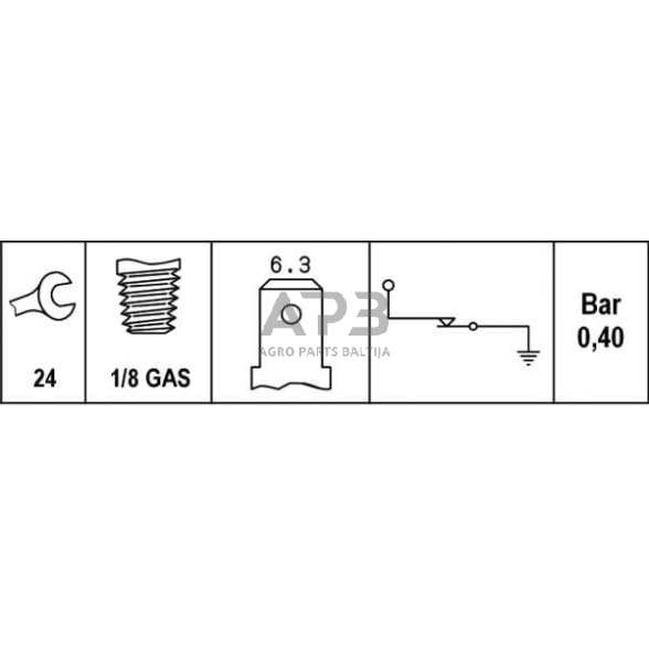 Alyvos slėgio jungiklis 12V Hella 6ZF007392001 5