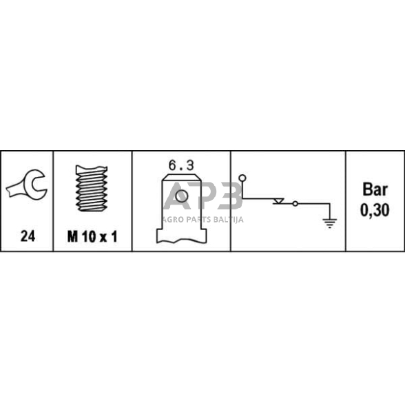 Alyvos slėgio jungiklis 12V, M10x1 Hella 6ZL003259641 5