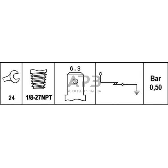 Alyvos slėgio jungiklis Hella 6ZL003259381 5