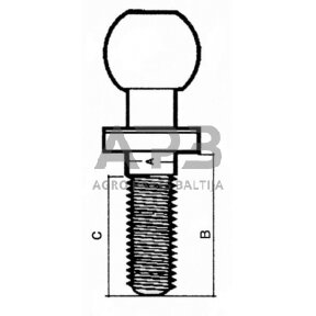 Antgalis priekabos kabliui 1"x 2 3/4" Z992570KR