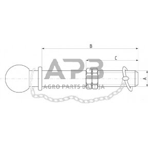 Antgalis priekabos kabliui 1"x 7 1/2" Z992519KR