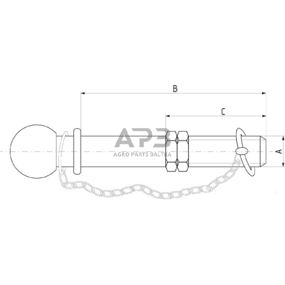 Antgalis priekabos kabliui 1"x 7 1/2" Z992519KR 1