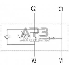 Apkrovos valdymo vožtuvas 4 prievadų C056V0412