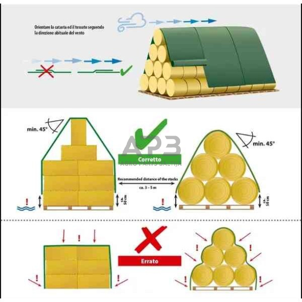 Apsauginis tentas šiaudams ir šienui uždengti 9.8x12.5m PolyTex® DLG 27098125 3