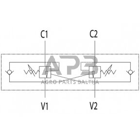 Atbulinis vožtuvas VBCD DE A, G1/2", C056V0432