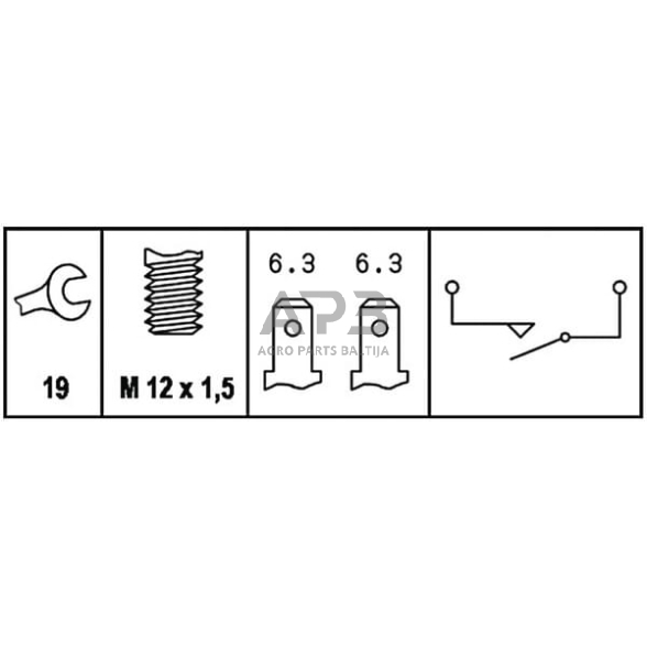 Atbulinės eigos žibinto jungiklis 12V Hella 6ZF008621511 1