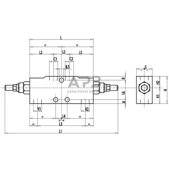 Atbulinis vožtuvas VBCD DE A, G1/2", C056V0432 2