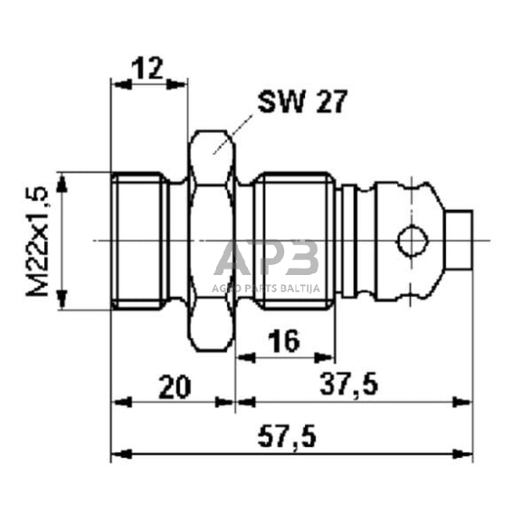 Atbulinis vožtuvas Wabco M22x1,5 4340210000 2