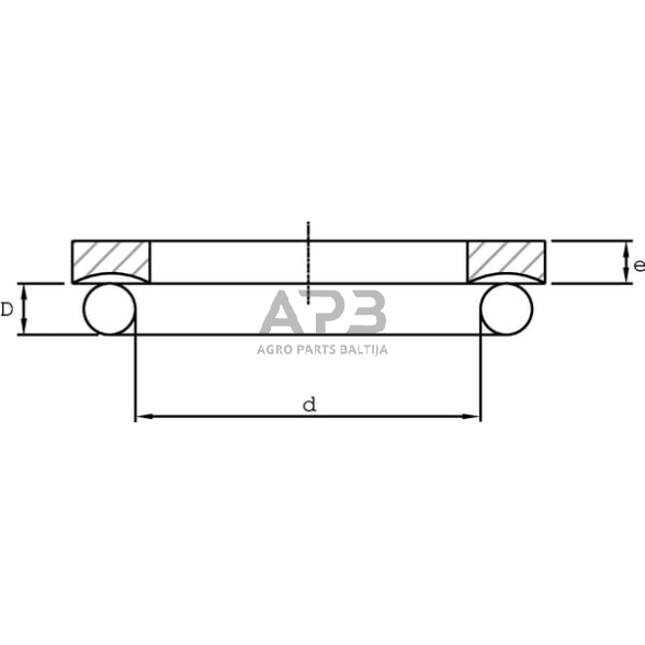 Atsarginis žiedas 114.45x3 e=1.14 BU114453 1