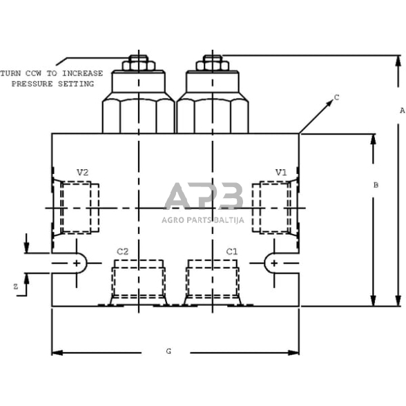 Balansavimo vožtuvas 2x CB10AV3B1E1 S08, CB10AV3B1E1005 2