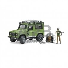 Bruder Land Rover Defender automobilis su miškininkystės darbuotoju ir šunimi, 02587