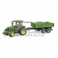 Bruder traktorius John Deere 5115M su priekaba 02108