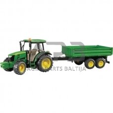 Bruder traktorius John Deere 5115M su priekaba 02108