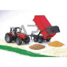 Bruder traktorius Massey Ferguson 7480 su apverčiama talpykla 02045