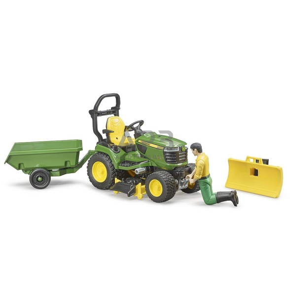 Bruder John Deere vejos žoliapjovė su figūrėle ir priekaba, 62104 3