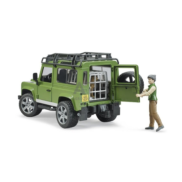 Bruder Land Rover Defender automobilis su miškininkystės darbuotoju ir šunimi, 02587 2