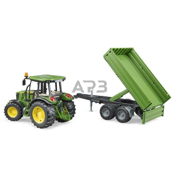 Bruder traktorius John Deere 5115M su priekaba 02108 2