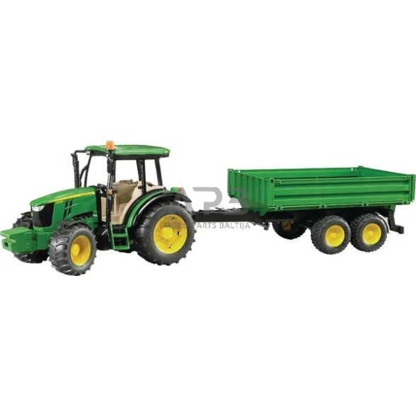 Bruder traktorius John Deere 5115M su priekaba 02108