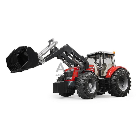 Bruder traktorius Massey-Ferguson 7624 su frontaliniu krautuvu 03047 1