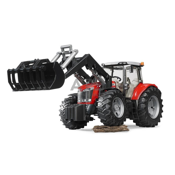 Bruder traktorius Massey-Ferguson 7624 su frontaliniu krautuvu 03047 2