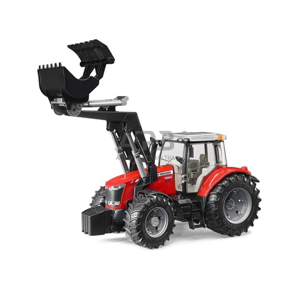 Bruder traktorius Massey-Ferguson 7624 su frontaliniu krautuvu 03047 3