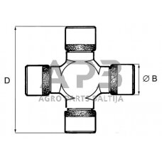 Case IH 1046 070610007 Skersinis kakliukas, Ø 38x106 mm