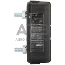 Case IH 1046 2KA001389101 Valstybinio numerio apšvietimas 5W, stačiakampis, 12/24V, baltas, užsukamas, 80x31mm, ašmenų gnybtas, Hella