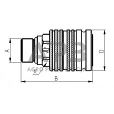 Case IH 1046 CPV0852215F Moteriška mova, 1/2"-M22x1,5-15L