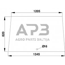 Case IH 1046 D520486 Priekinis stiklas sutvarkytas