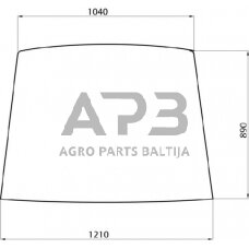 Case IH 1056 / 1056XL D7010 priekinis stiklas