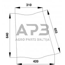 Case IH 1056 / 1056XL D7015 KamKaištisis stiklas