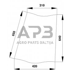 Case IH 1056 / 1056XL D7016 KamKaištisis stiklas