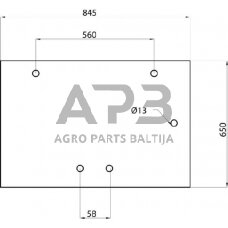 Case IH 1056 / 1056XL D7017 Galinio lango viršutinė dalis