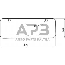 Case IH 1056 / 1056XL D7018 Apatinis galinis langas