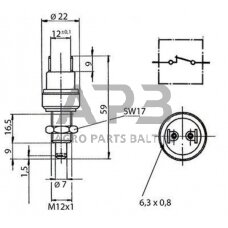 Case IH 1246 3401400R1 Stabdžių žibintų jungiklis Case - IH