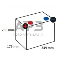 Case IH 1294 625014072A742 Baterija 12V 125Ah 720A Promotive Heavy Duty VARTA