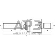 Case IH 2120 0750125014 Ašinis rutulinis galas ZF