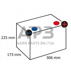 Case IH 2120 591400074KR Baterija 12V 91Ah 740A Kramp