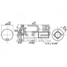 Case IH 3210 K262954N Rato ratlankio varžtas