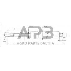 Case IH 3210 VPM1628 Dujinis statramstis L550/275mm 180N Vapormatic